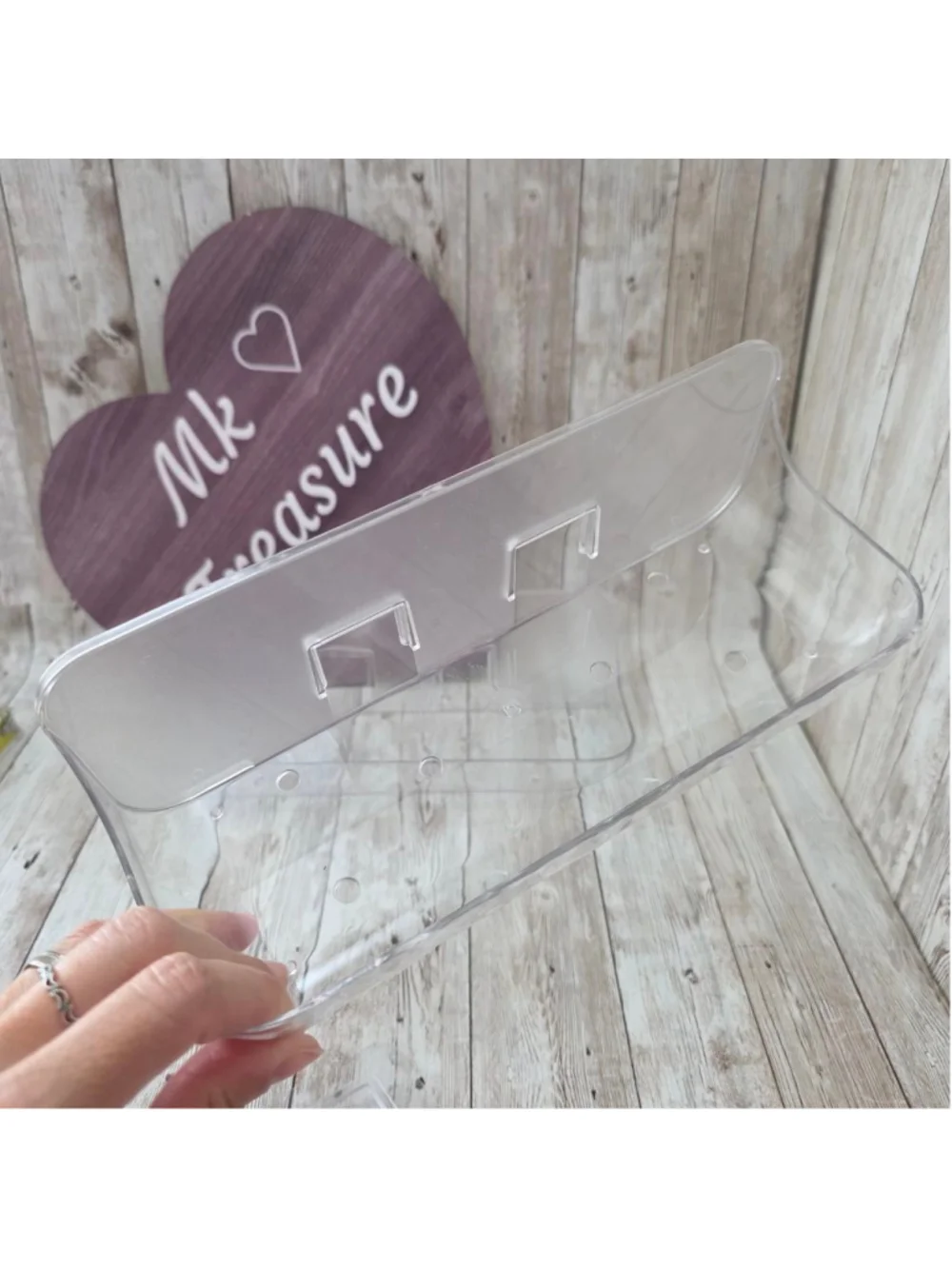 Clear Plastic Bathroom Storage Shelves 2 pcs NWOT